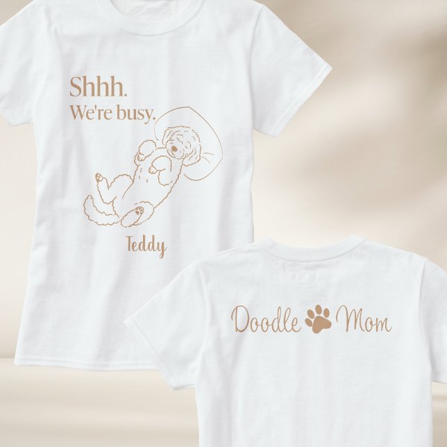 Personalized Sleeping Doodle Mom Shirt Custom Name T (Skapare uppladdad)