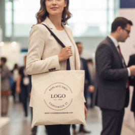 Personalized Small Business Branding Reusable Tygkasse