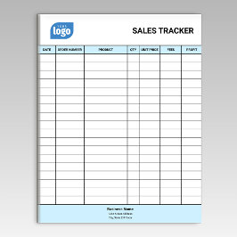 Personalized Small Business Sales Tracker Notepad Anteckningsblock