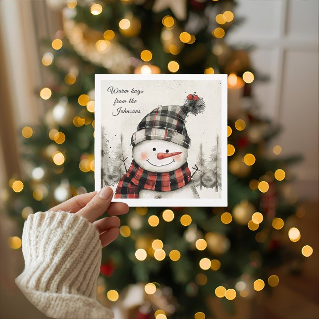 Personalized Snowman Christmas with Family Name (Skapare uppladdad)