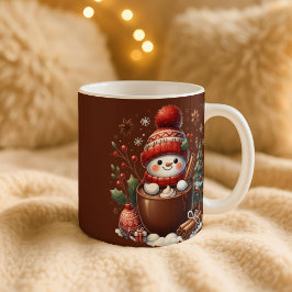 Personalized Snowman Mug - Custom Name Gift Kaffemugg
