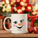 Personalized Snowman Mug with Custom Name Kaffemugg<br><div class="desc">Personalized Snowman Mug,  Cute Snowman Mug with Custom Name</div>