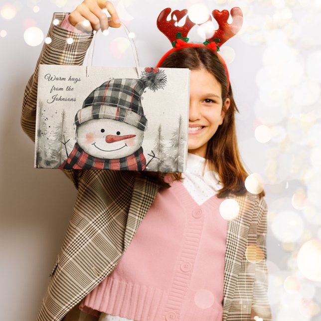 Personalized Snowman Winter Hug Family Name  (Skapare uppladdad)
