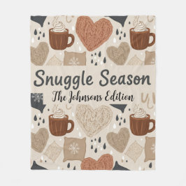 Personalized Snuggle Season Family Name Fleecefilt