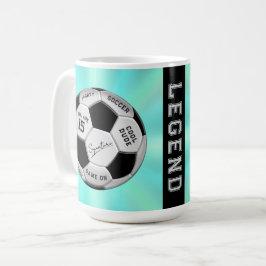 Personalized Soccer Ball Birthday  | Age Name Text Kaffemugg