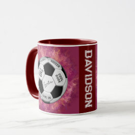 Personalized Soccer Ball Birthday  | Age Name Text Mugg