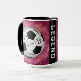 Personalized Soccer Ball Birthday  | Age Name Text Mugg