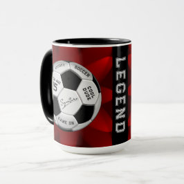 Personalized Soccer Ball Birthday  | Age Name Text Mugg