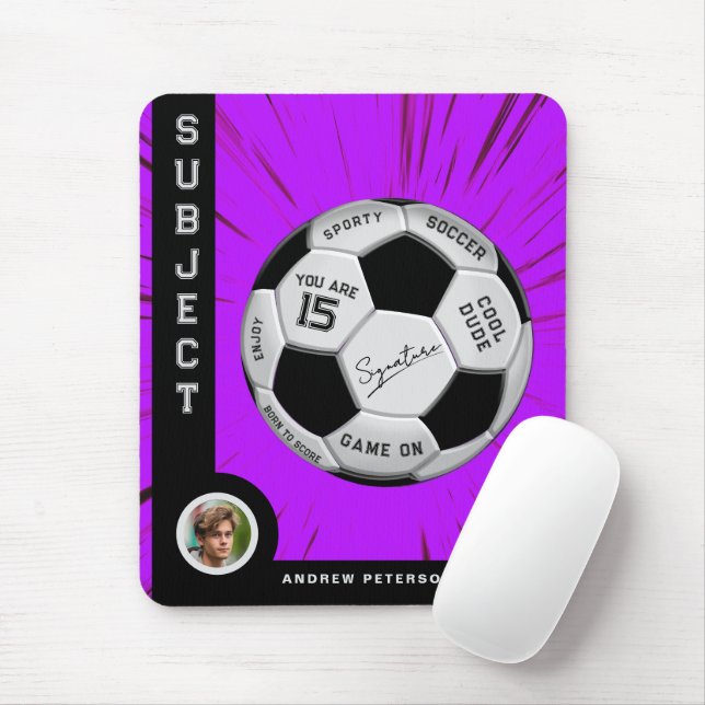 Personalized Soccer Ball Bold Font Pink Milestone  Musmatta (Med mus)