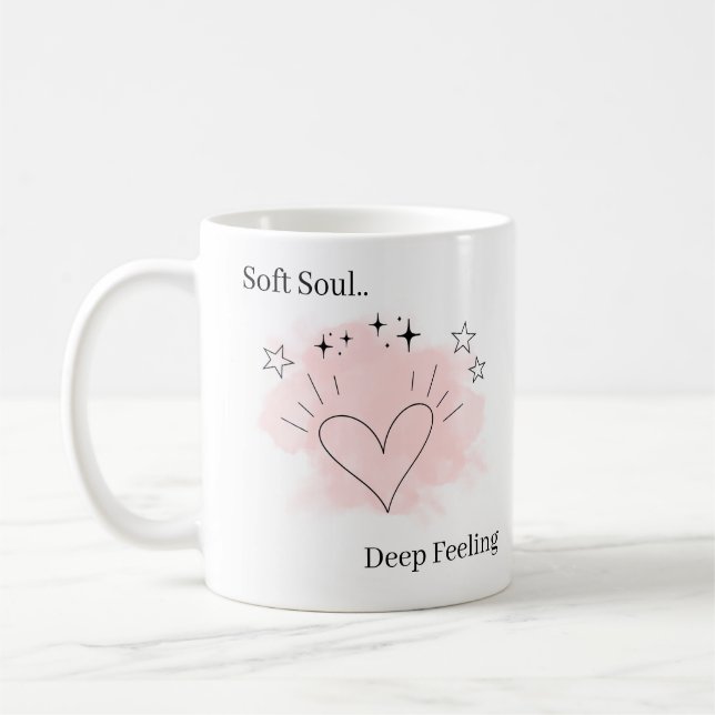 Personalized Soft Soul Ceramic Coffee Mug Kaffemugg (Vänster)