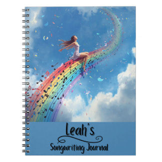 PERSONALIZED Songwriting Journal, Spiral Bound Anteckningsbok