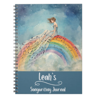 PERSONALIZED Songwriting Journal, Spiral Bound Anteckningsbok