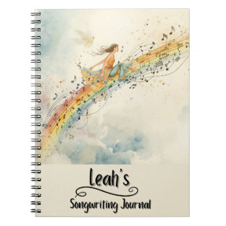 PERSONALIZED Songwriting Journal, Spiral Bound Anteckningsbok