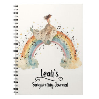 PERSONALIZED Songwriting Journal, Spiral Bound Anteckningsbok