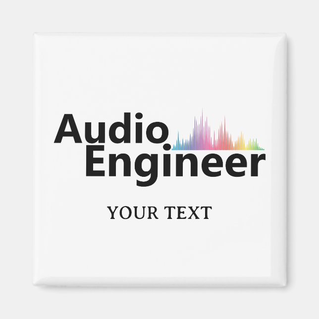 Personalized Sound Engineer Audio Engineering Magnet (Framsidan)