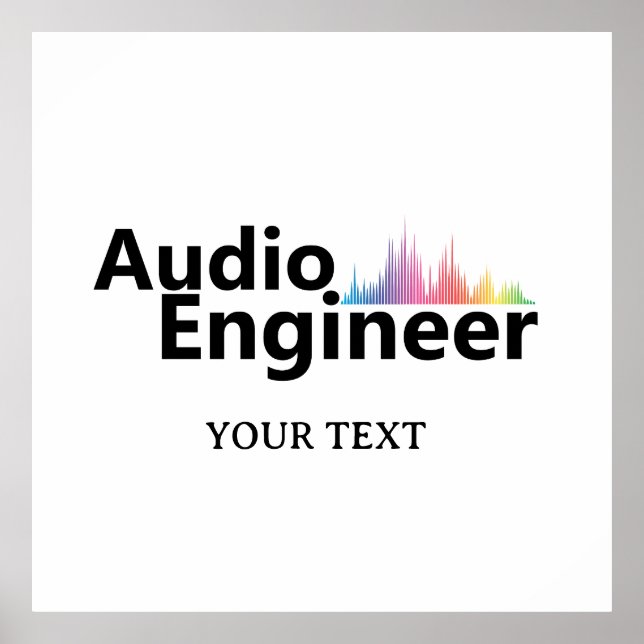 Personalized Sound Engineer Audio Engineering Poster (Framsidan)