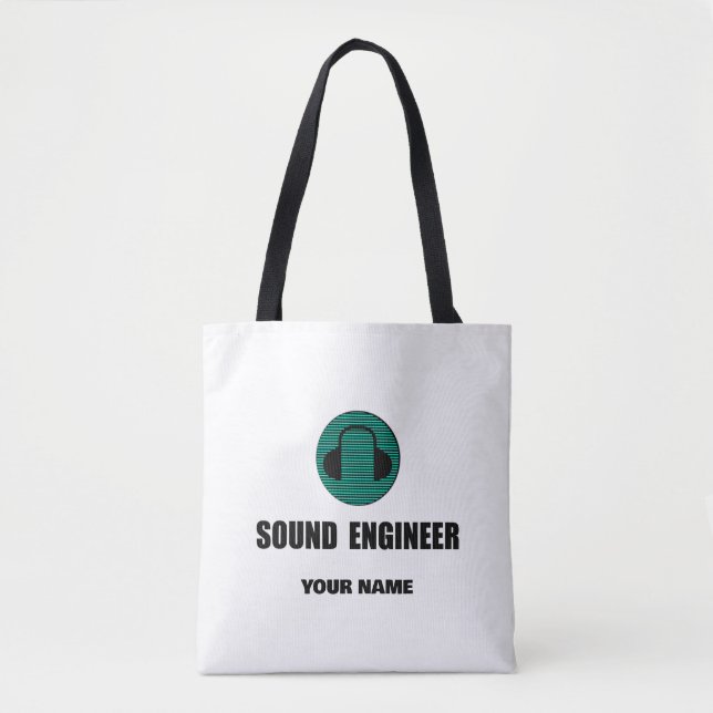 Personalized Sound Engineer Audio Engineering Tygkasse (Framsida)