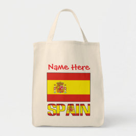 Personalized Spain Flag Tygkasse