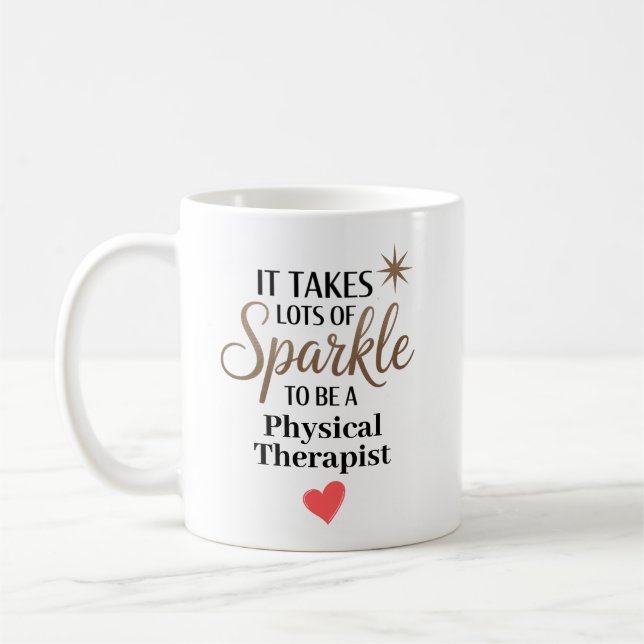 Personalized Sparkle Physical Therapist Kaffemugg (Vänster)