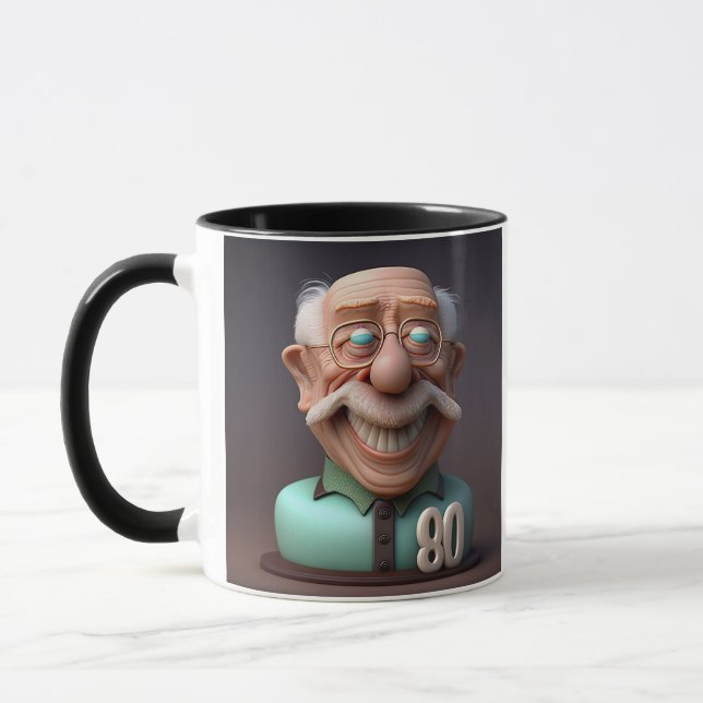 Personalized Special Funny 80years old Birthday Mugg (Vänster)
