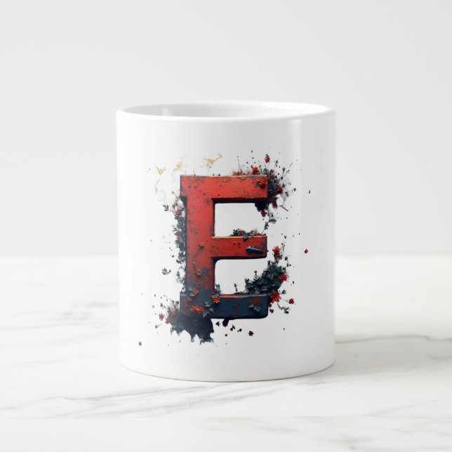 Personalized Sports Fan Monogram Custom Initial  Jumbo Mugg (Framsidan)