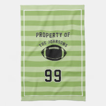 Personalized Sports Towel | Custom Football Player