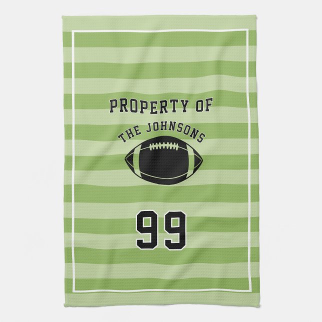 Personalized Sports Towel | Custom Football Player Kökshandduk (Vertikal)