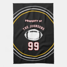 Personalized Sports Towel | Custom Football Player