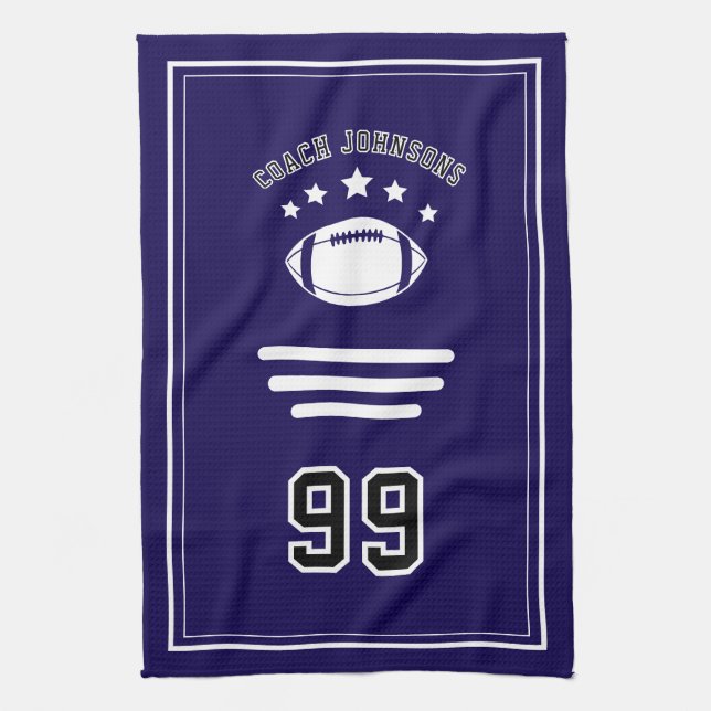 Personalized Sports Towel | Custom Football Player Kökshandduk (Vertikal)