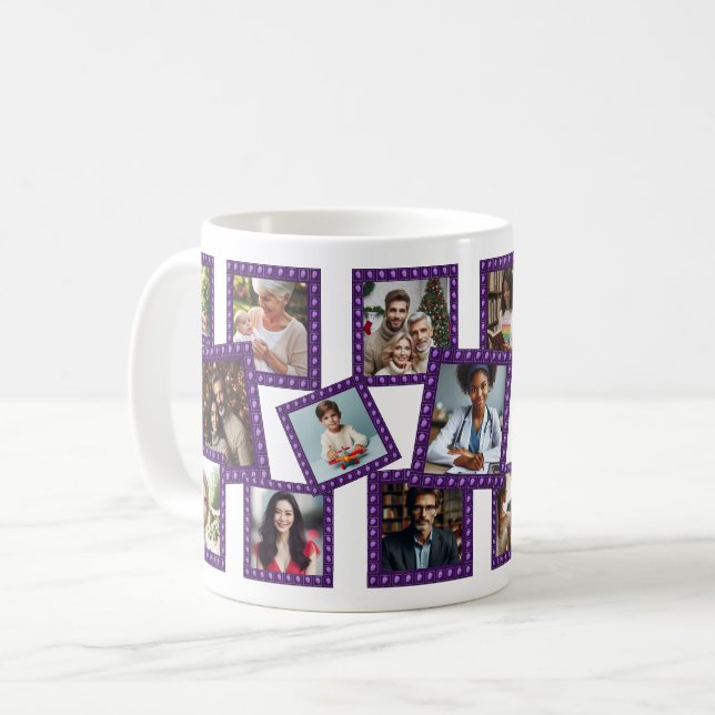 Personalized Spring Blossom Framed 17 Photos Mug Kaffemugg (Framsida vänster)