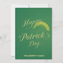 Personalized St Patrick's Day Holiday Card Julkort