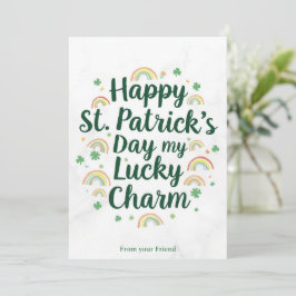 Personalized St Patrick's Day Holiday Card Julkort