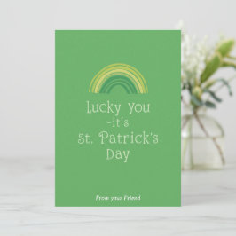 Personalized St Patrick's Day Holiday Card Julkort