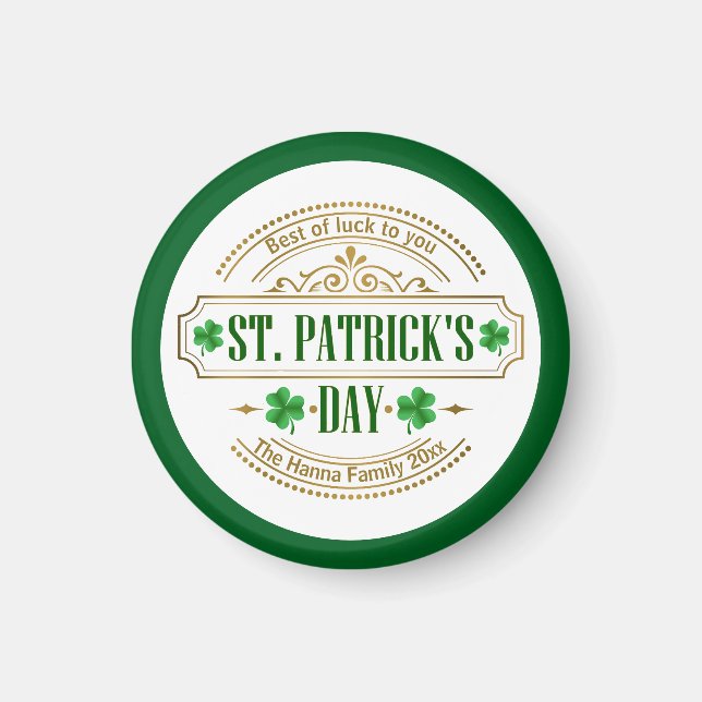 Personalized St. Patrick's Day I Luck of the Irish Magnet (Framsidan)
