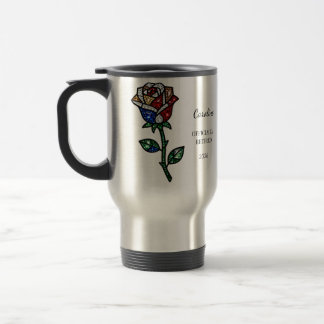 Personalized Stained Glass Rose Retirement Mug  Resemugg