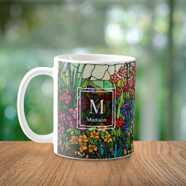 Personalized Stained Glass Wildflower Mug Kaffemugg