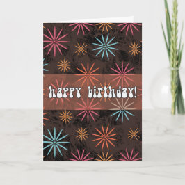 Personalized Starburst Birthday Kort
