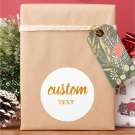 Personalized stickers for company logo or text, runt klistermärke