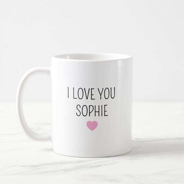 Personalized Stoneware Mug for Mimi, custom name  Kaffemugg (Vänster)