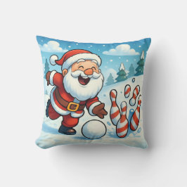 Personalized Striking Santa Bowling Kudde