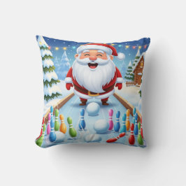 Personalized Striking Santa Bowling Kudde