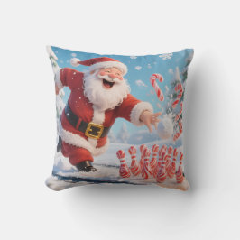 Personalized Striking Santa Bowling Kudde