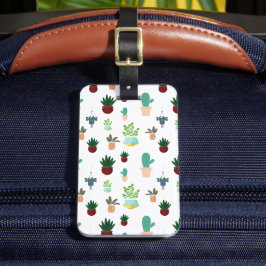 Personalized Succulent Cacti Bagagebricka