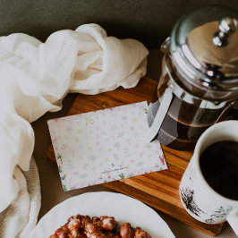 Personalized Summer Watercolor Pattern Anteckningskort