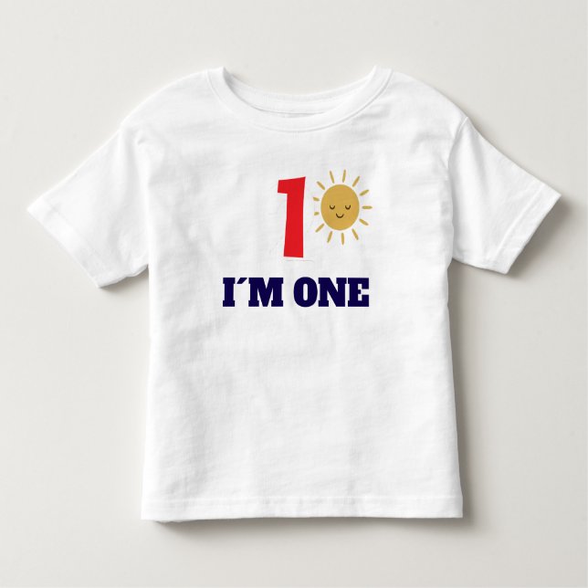 Personalized Sun Birthday T-Shirt – Custom Number  (Framsida)