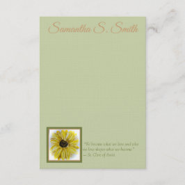 Personalized Sunflower Flat Note Card Inbjudningar