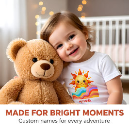 Personalized Sunny Rainbow Baby T Shirt