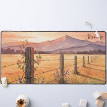 Personalized Sunset Wildflower Field