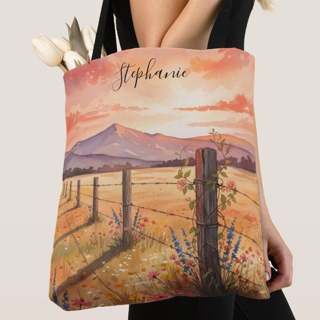 Personalized Sunset Wildflower Tygkasse (Skapare uppladdad)