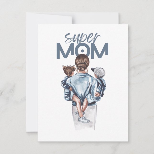 Personalized Super Mom with Son and Daughter Gift  (Framsida)